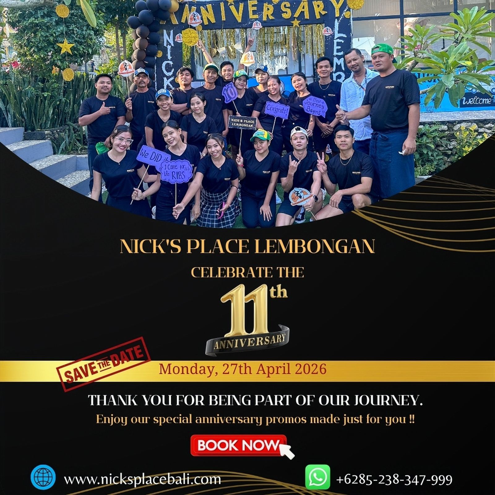 11th Anniversary Celebration - 27th April 2026